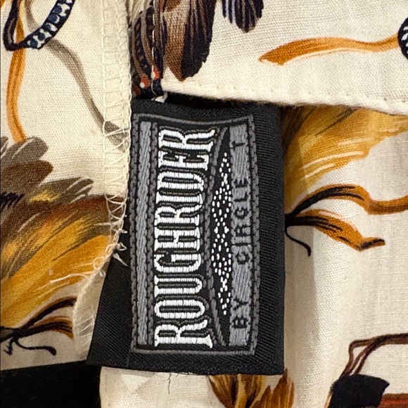 Roughrider vintage Stylish Feather Print shirt - Picture 3 of 5